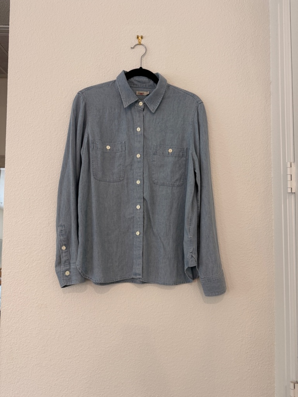 Faherty Light Denim Button-Up Shirt - Long Sleeve